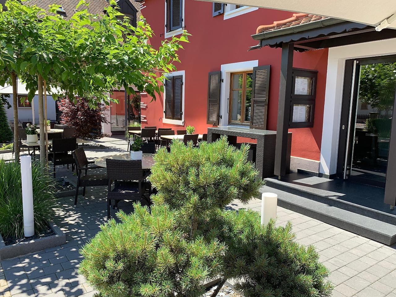 Logis Hotel Restaurant Au Lion Rouge Bartenheim Esterno foto