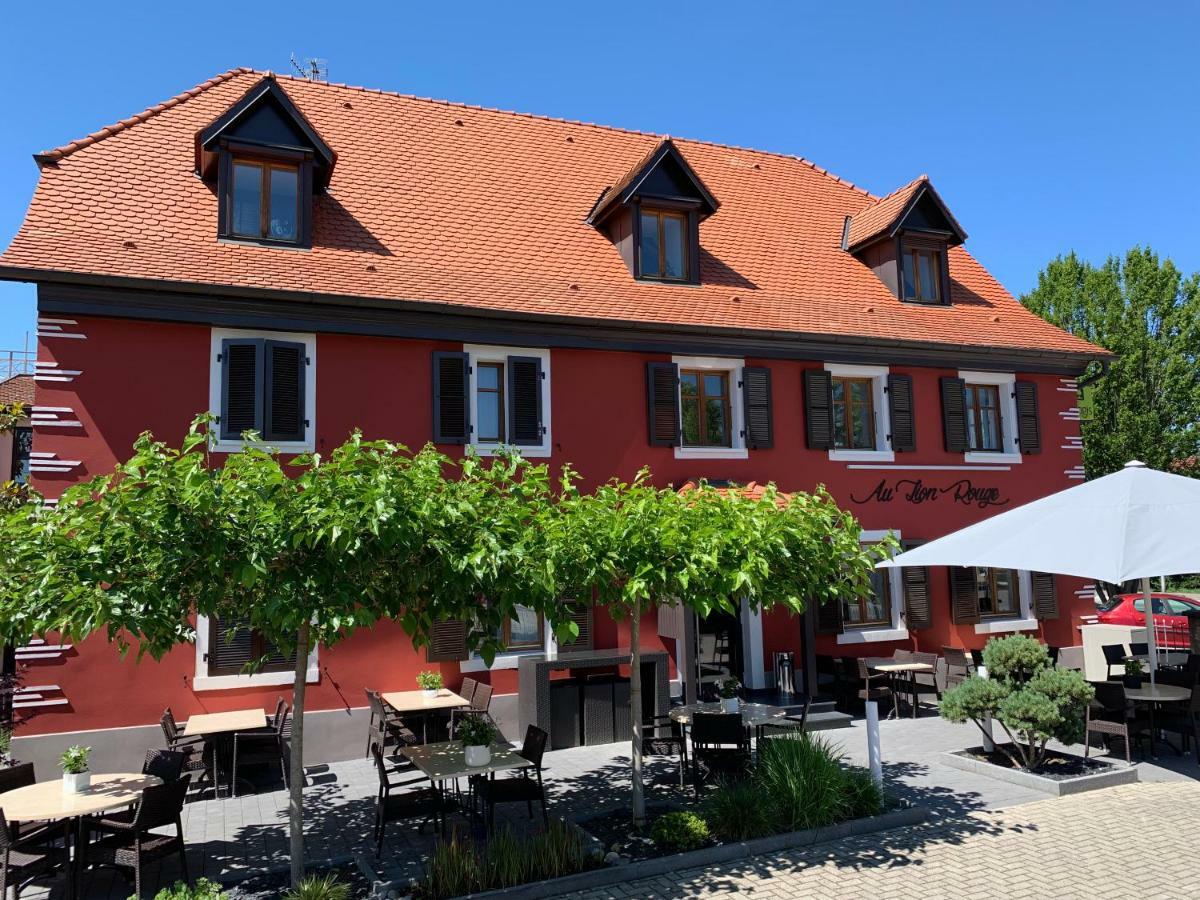 Logis Hotel Restaurant Au Lion Rouge Bartenheim Esterno foto