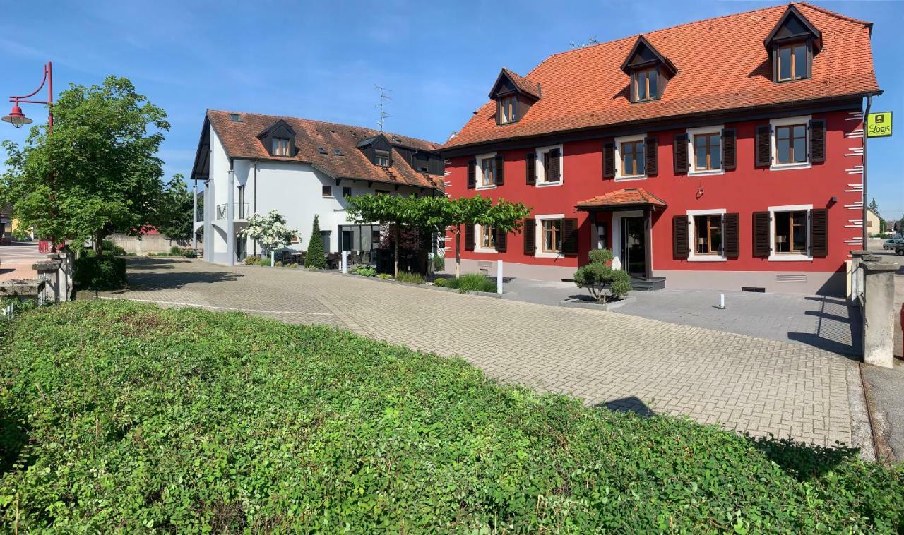 Logis Hotel Restaurant Au Lion Rouge Bartenheim Esterno foto